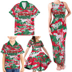 South Sydney Rabbitohs Rugby Family Matching Tank Maxi Dress and Hawaiian Shirt Graffiti Typography Urban Camo Abstract Street Style