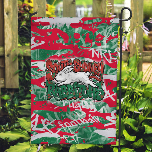 South Sydney Rabbitohs Rugby Garden Flag Graffiti Typography Urban Camo Abstract Street Style