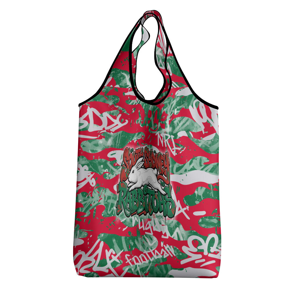 South Sydney Rabbitohs Rugby Grocery Bag Graffiti Typography Urban Camo Abstract Street Style