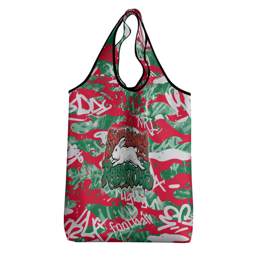 South Sydney Rabbitohs Rugby Grocery Bag Graffiti Typography Urban Camo Abstract Street Style