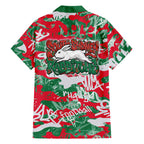 South Sydney Rabbitohs Rugby Hawaiian Shirt Graffiti Typography Urban Camo Abstract Street Style