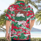 South Sydney Rabbitohs Rugby Hawaiian Shirt Graffiti Typography Urban Camo Abstract Street Style