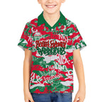 South Sydney Rabbitohs Rugby Hawaiian Shirt Graffiti Typography Urban Camo Abstract Street Style