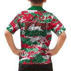 South Sydney Rabbitohs Rugby Hawaiian Shirt Graffiti Typography Urban Camo Abstract Street Style