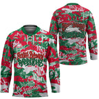 South Sydney Rabbitohs Rugby Hockey Jersey Graffiti Typography Urban Camo Abstract Street Style