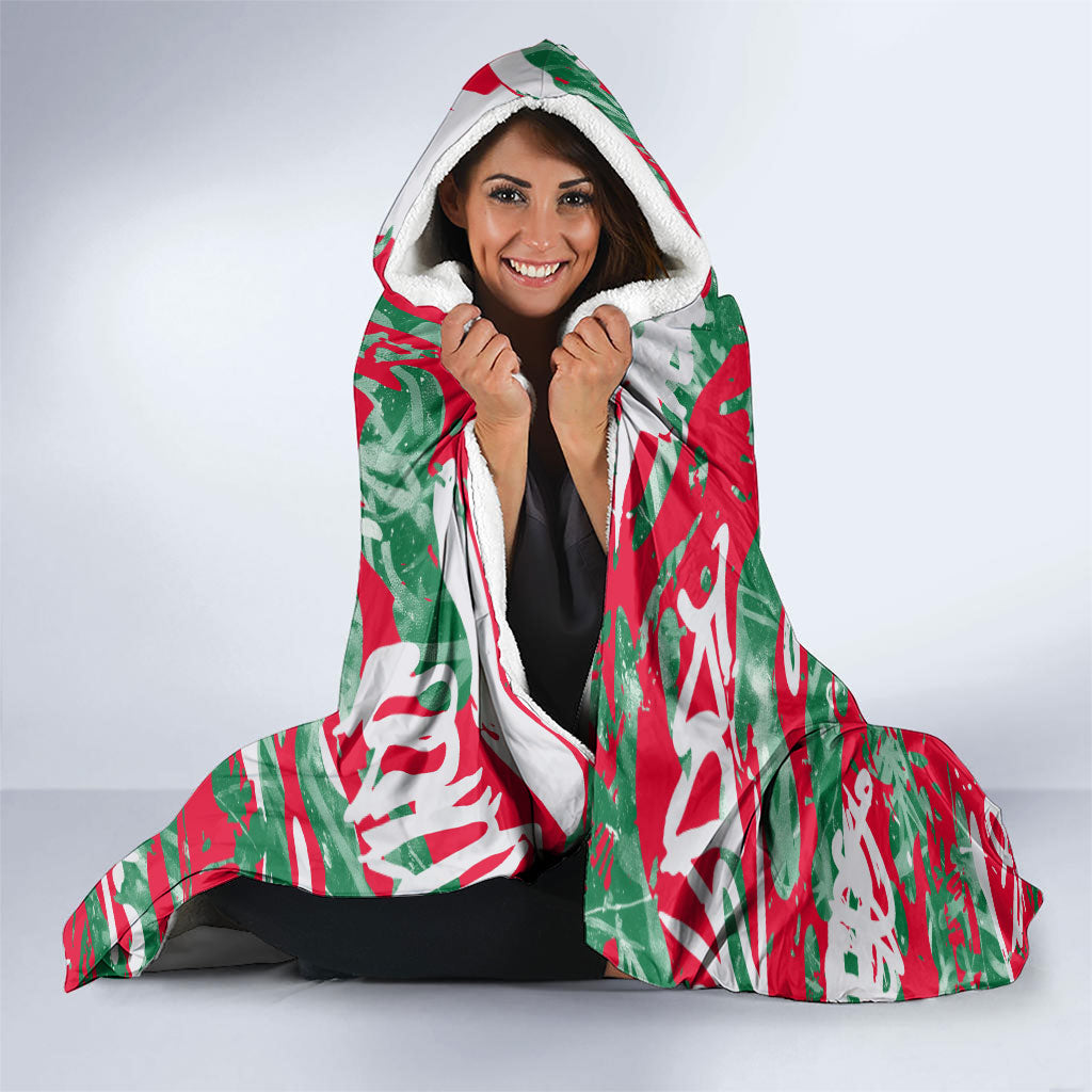 South Sydney Rabbitohs Rugby Hooded Blanket Graffiti Typography Urban Camo Abstract Street Style