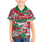 South Sydney Rabbitohs Rugby Kid Hawaiian Shirt Graffiti Typography Urban Camo Abstract Street Style