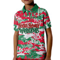 South Sydney Rabbitohs Rugby Kid Polo Shirt Graffiti Typography Urban Camo Abstract Street Style