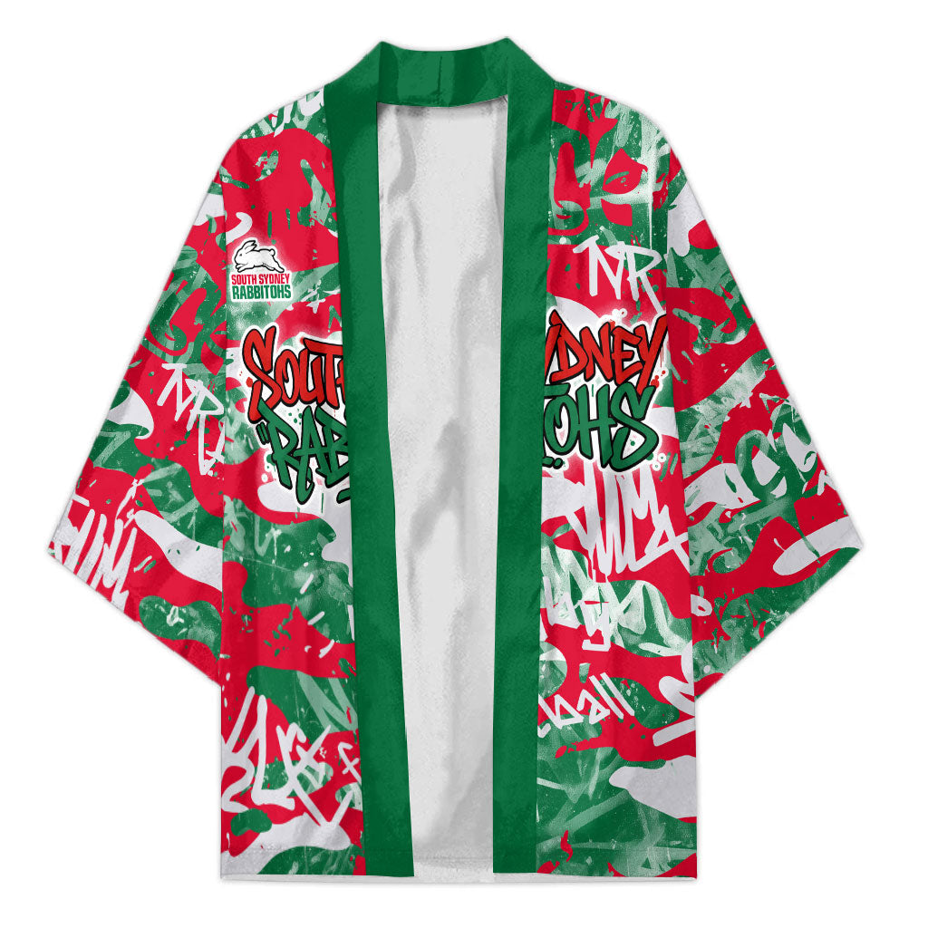 South Sydney Rabbitohs Rugby Kimono Graffiti Typography Urban Camo Abstract Street Style