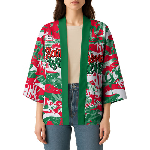 South Sydney Rabbitohs Rugby Kimono Graffiti Typography Urban Camo Abstract Street Style
