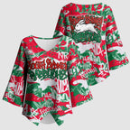 South Sydney Rabbitohs Rugby Kimono Sleeve Blouse Graffiti Typography Urban Camo Abstract Street Style