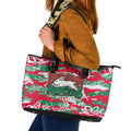 South Sydney Rabbitohs Rugby Leather Tote Bag Graffiti Typography Urban Camo Abstract Street Style