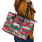 South Sydney Rabbitohs Rugby Leather Tote Bag Graffiti Typography Urban Camo Abstract Street Style