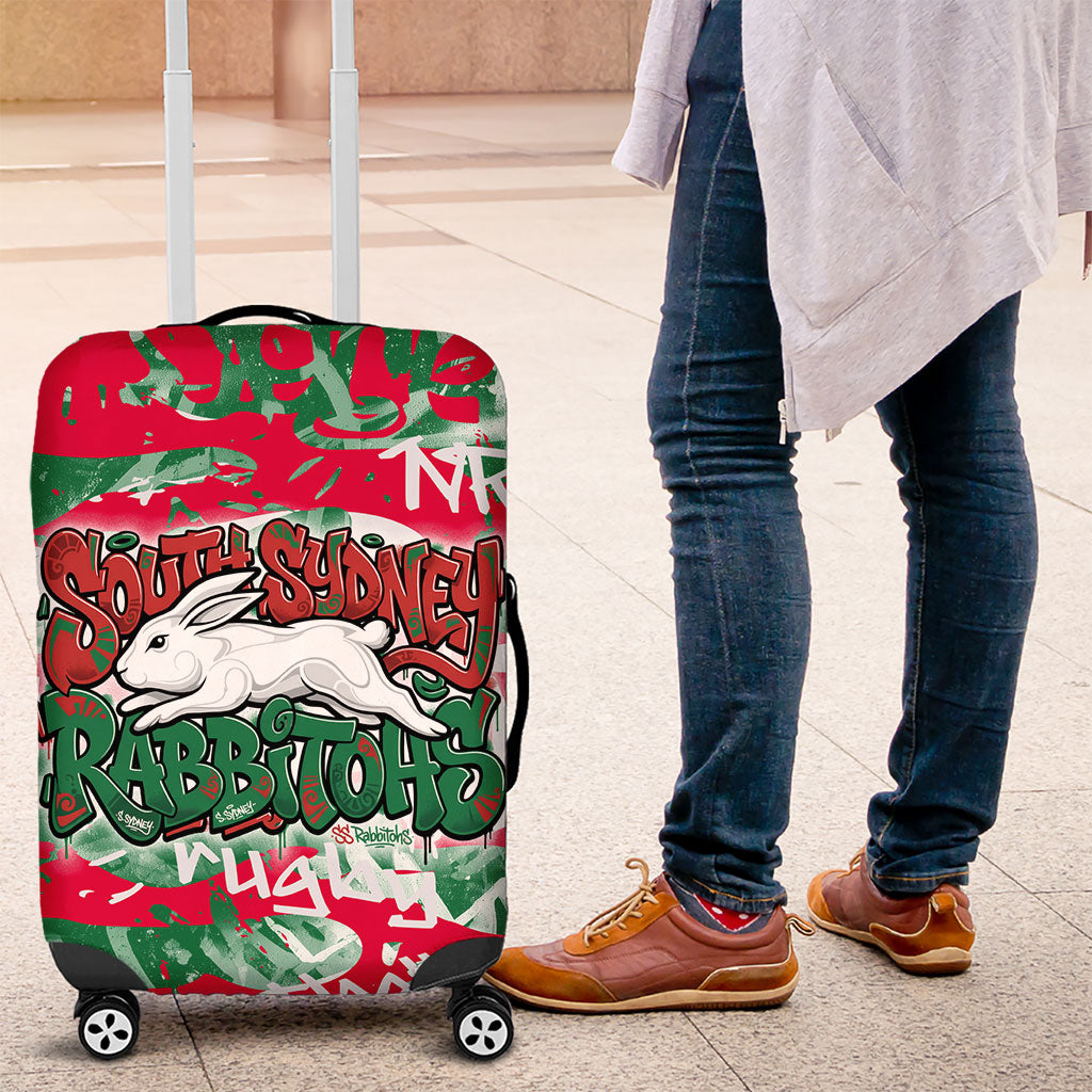 South Sydney Rabbitohs Rugby Luggage Cover Graffiti Typography Urban Camo Abstract Street Style