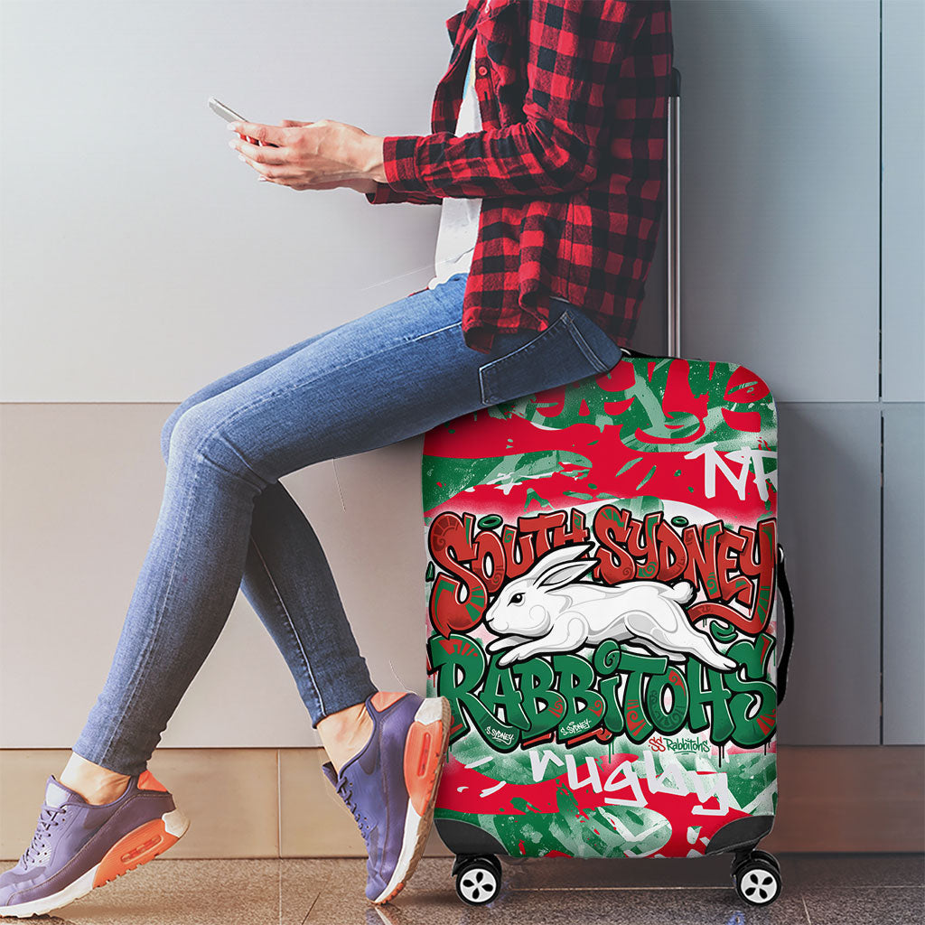 South Sydney Rabbitohs Rugby Luggage Cover Graffiti Typography Urban Camo Abstract Street Style