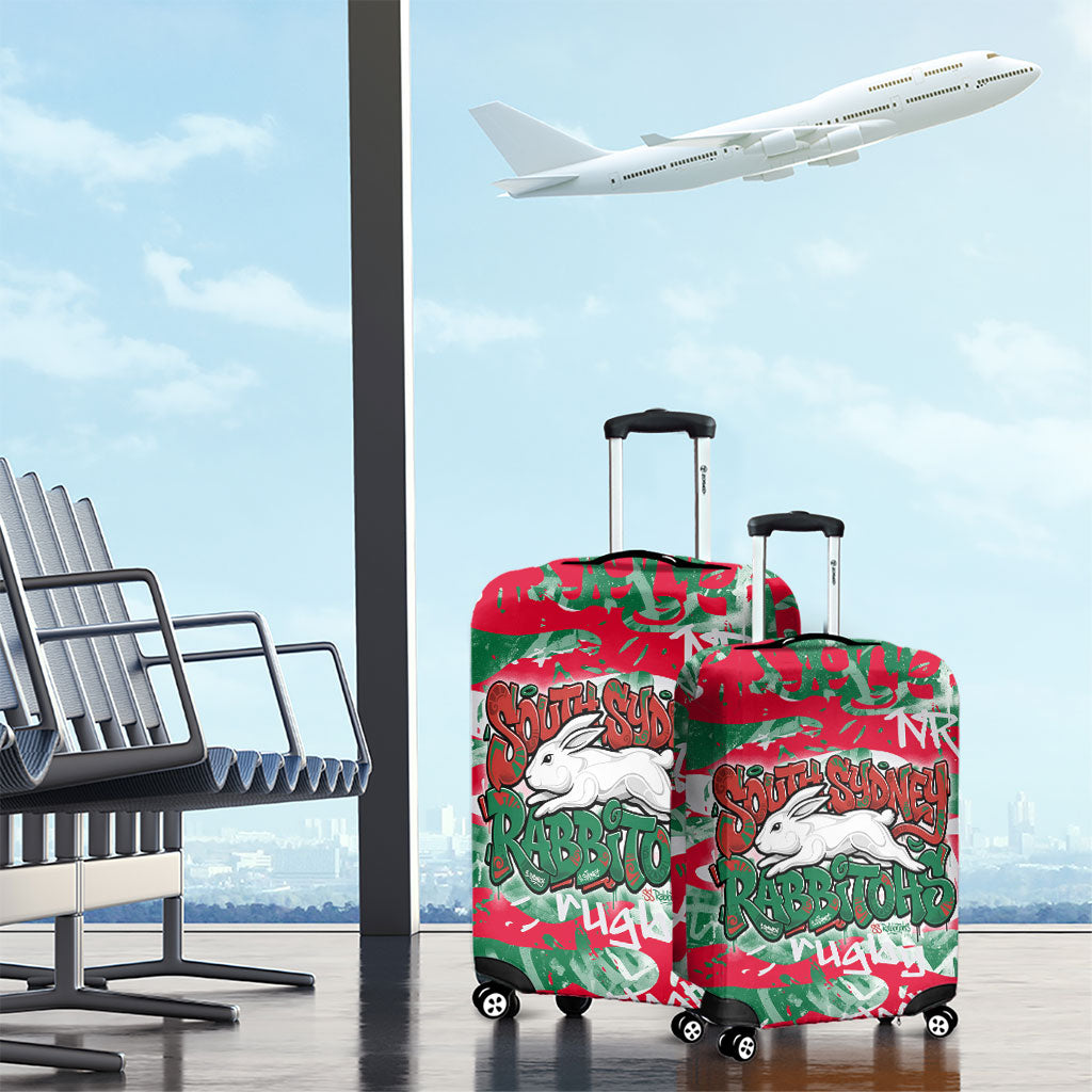 South Sydney Rabbitohs Rugby Luggage Cover Graffiti Typography Urban Camo Abstract Street Style