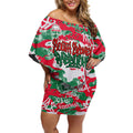 South Sydney Rabbitohs Rugby Off Shoulder Short Dress Graffiti Typography Urban Camo Abstract Street Style