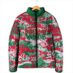 South Sydney Rabbitohs Rugby Padded Jacket Graffiti Typography Urban Camo Abstract Street Style