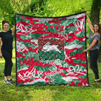South Sydney Rabbitohs Rugby Quilt Graffiti Typography Urban Camo Abstract Street Style