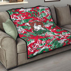 South Sydney Rabbitohs Rugby Quilt Graffiti Typography Urban Camo Abstract Street Style