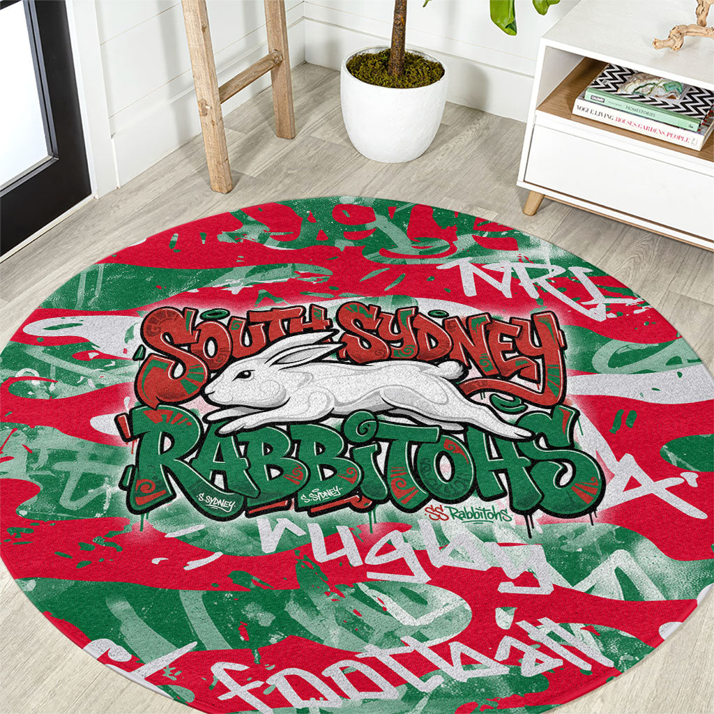 South Sydney Rabbitohs Rugby Round Carpet Graffiti Typography Urban Camo Abstract Street Style