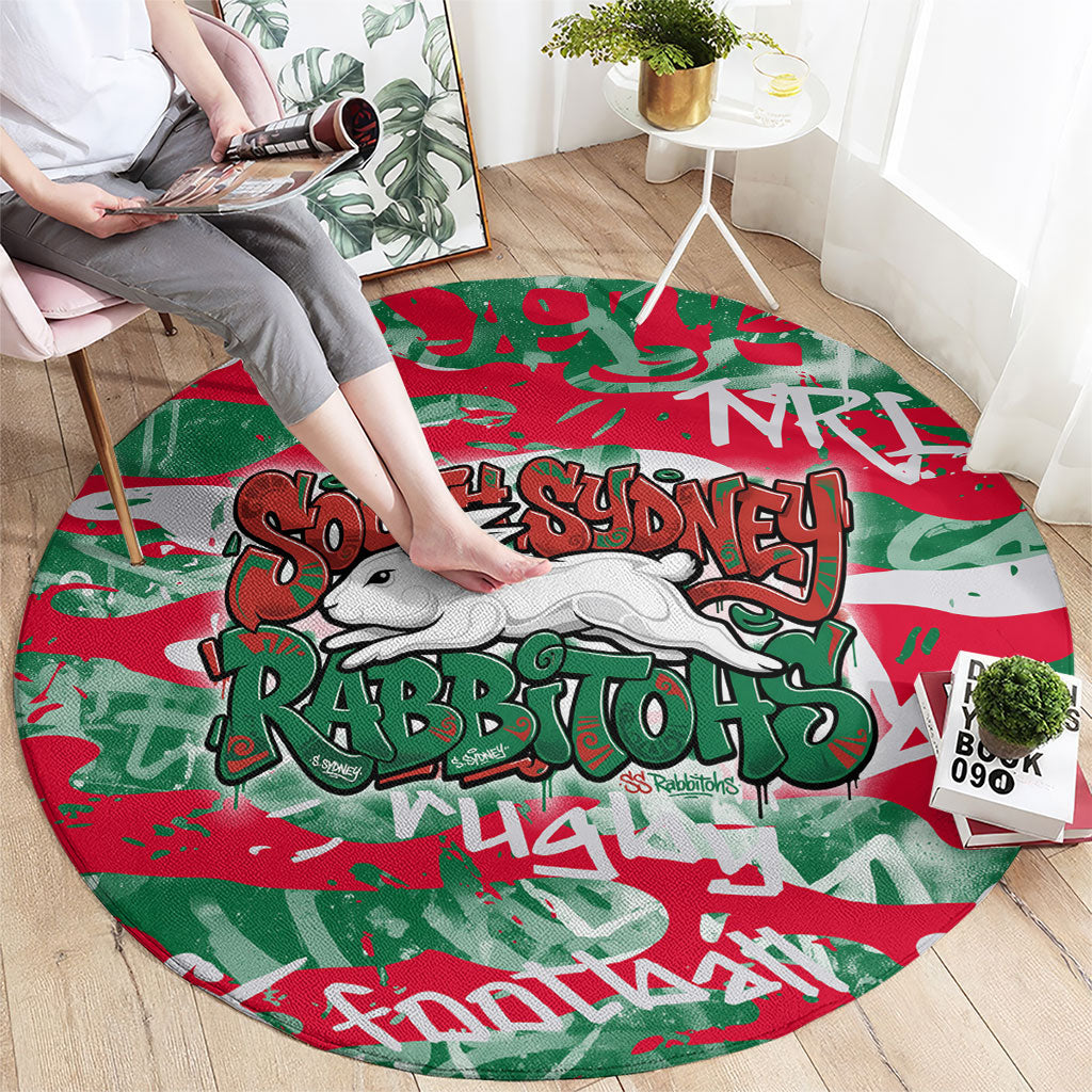South Sydney Rabbitohs Rugby Round Carpet Graffiti Typography Urban Camo Abstract Street Style
