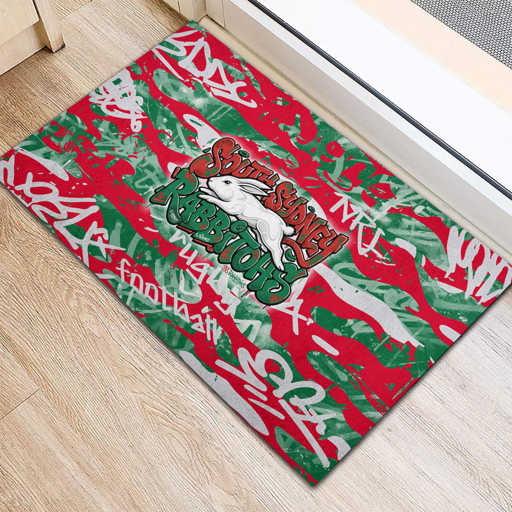 South Sydney Rabbitohs Rugby Rubber Doormat Graffiti Typography Urban Camo Abstract Street Style