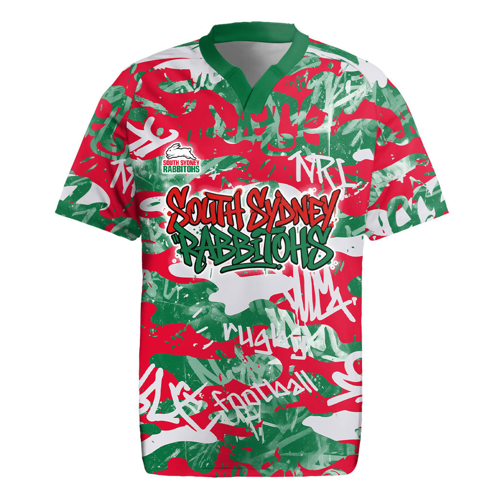 South Sydney Rabbitohs Rugby Rugby Jersey Graffiti Typography Urban Camo Abstract Street Style