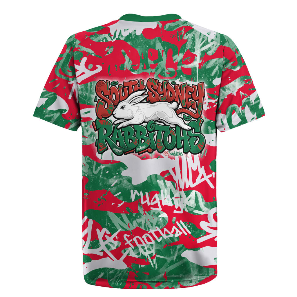 South Sydney Rabbitohs Rugby Rugby Jersey Graffiti Typography Urban Camo Abstract Street Style