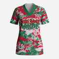 South Sydney Rabbitohs Rugby Scrub Top Graffiti Typography Urban Camo Abstract Street Style