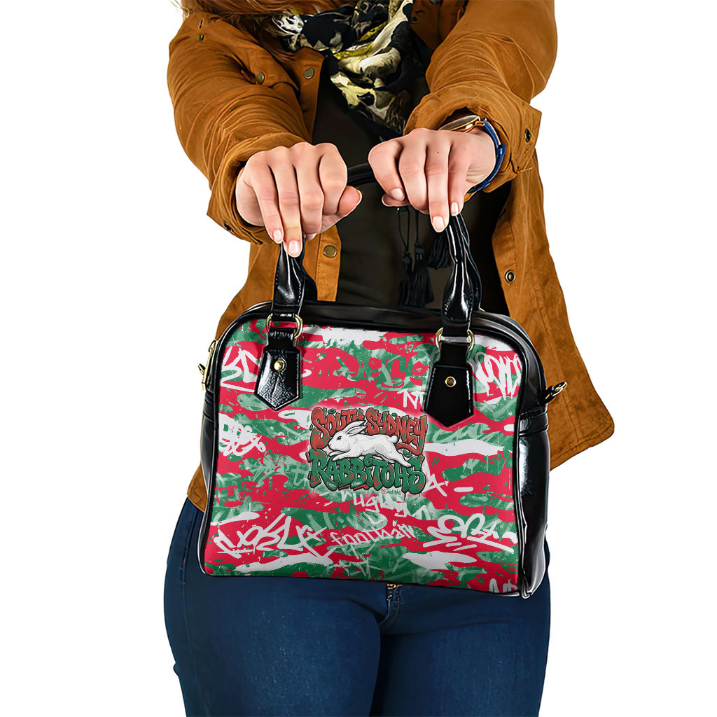 South Sydney Rabbitohs Rugby Shoulder Handbag Graffiti Typography Urban Camo Abstract Street Style