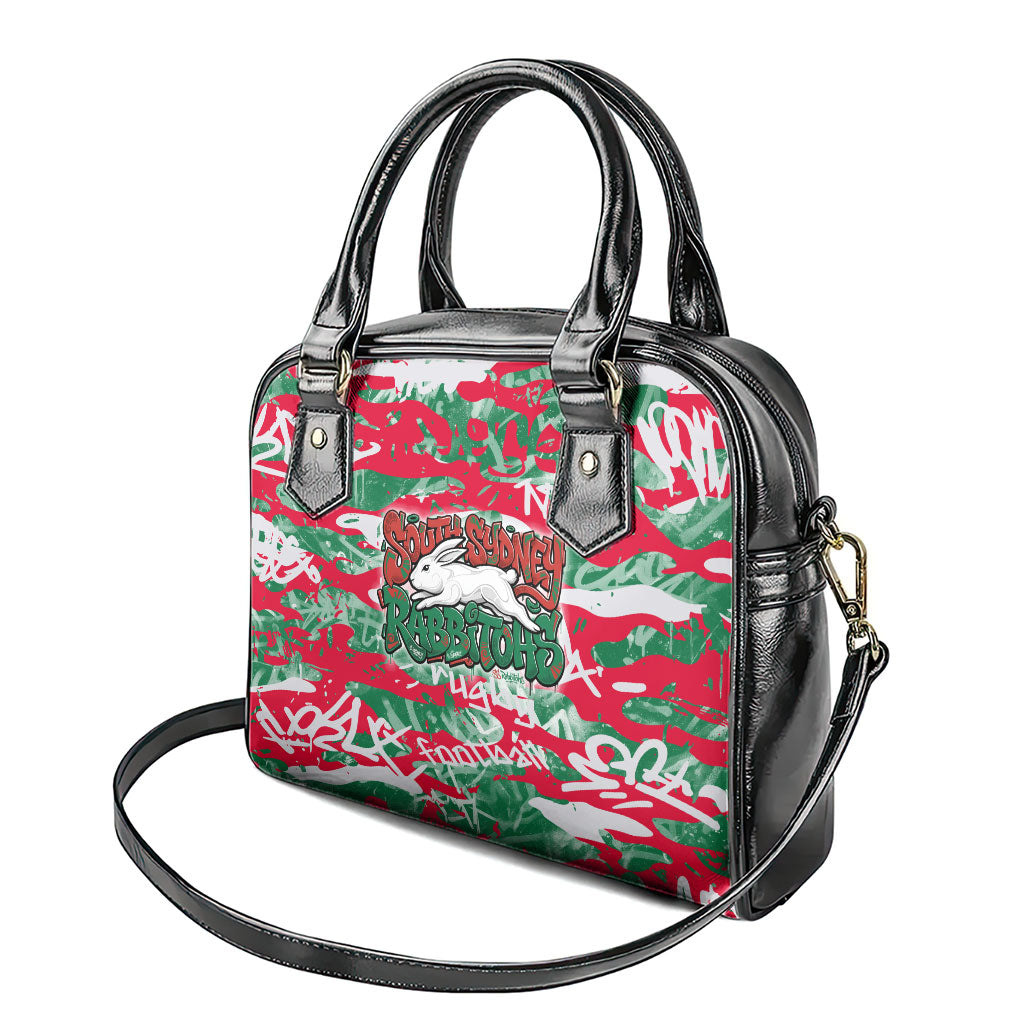 South Sydney Rabbitohs Rugby Shoulder Handbag Graffiti Typography Urban Camo Abstract Street Style