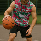 South Sydney Rabbitohs Rugby Sleeveless Hoodie Graffiti Typography Urban Camo Abstract Street Style