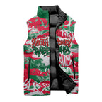 South Sydney Rabbitohs Rugby Sleeveless Puffer Jacket Graffiti Typography Urban Camo Abstract Street Style
