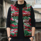 South Sydney Rabbitohs Rugby Sleeveless Puffer Jacket Graffiti Typography Urban Camo Abstract Street Style