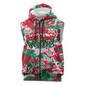 South Sydney Rabbitohs Rugby Sleeveless Zip Hoodie Graffiti Typography Urban Camo Abstract Street Style