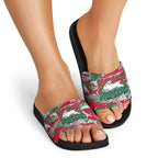 South Sydney Rabbitohs Rugby Slide Sandals Graffiti Typography Urban Camo Abstract Street Style
