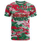 South Sydney Rabbitohs Rugby T Shirt Graffiti Typography Urban Camo Abstract Street Style