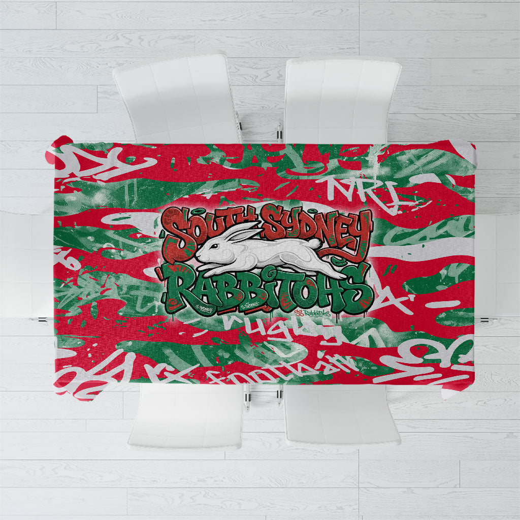 South Sydney Rabbitohs Rugby Tablecloth Graffiti Typography Urban Camo Abstract Street Style