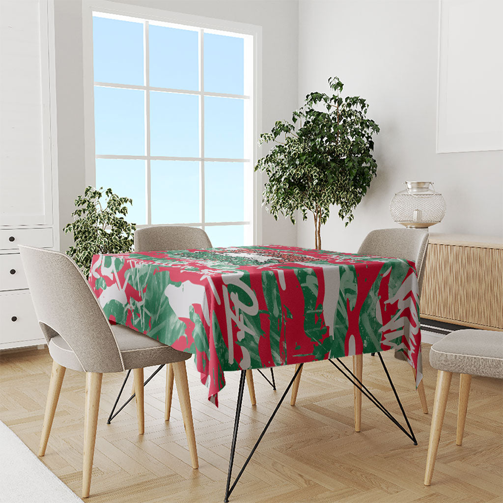 South Sydney Rabbitohs Rugby Tablecloth Graffiti Typography Urban Camo Abstract Street Style