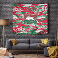 South Sydney Rabbitohs Rugby Tapestry Graffiti Typography Urban Camo Abstract Street Style