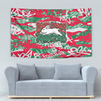 South Sydney Rabbitohs Rugby Tapestry Graffiti Typography Urban Camo Abstract Street Style