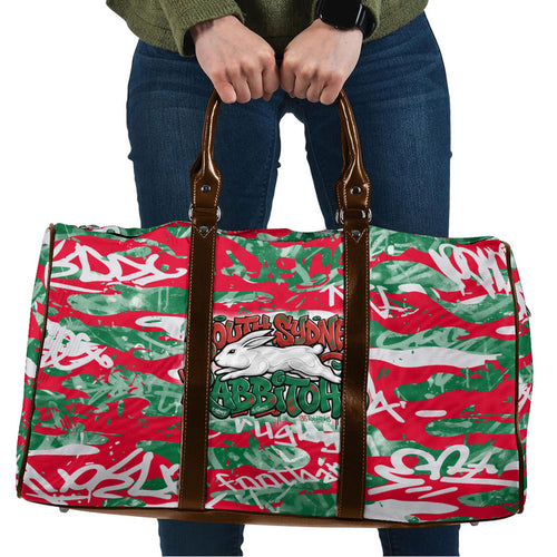 South Sydney Rabbitohs Rugby Travel Bag Graffiti Typography Urban Camo Abstract Street Style