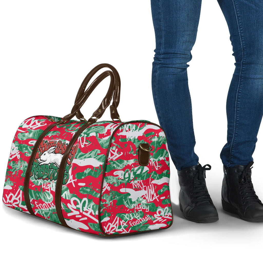 South Sydney Rabbitohs Rugby Travel Bag Graffiti Typography Urban Camo Abstract Street Style
