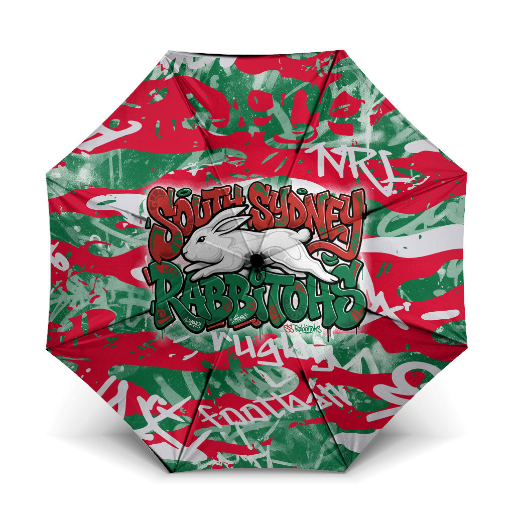 South Sydney Rabbitohs Rugby Umbrella Graffiti Typography Urban Camo Abstract Street Style