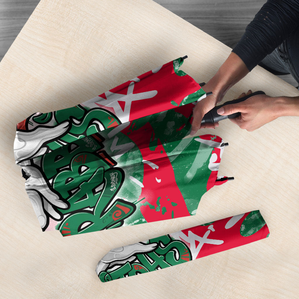 South Sydney Rabbitohs Rugby Umbrella Graffiti Typography Urban Camo Abstract Street Style