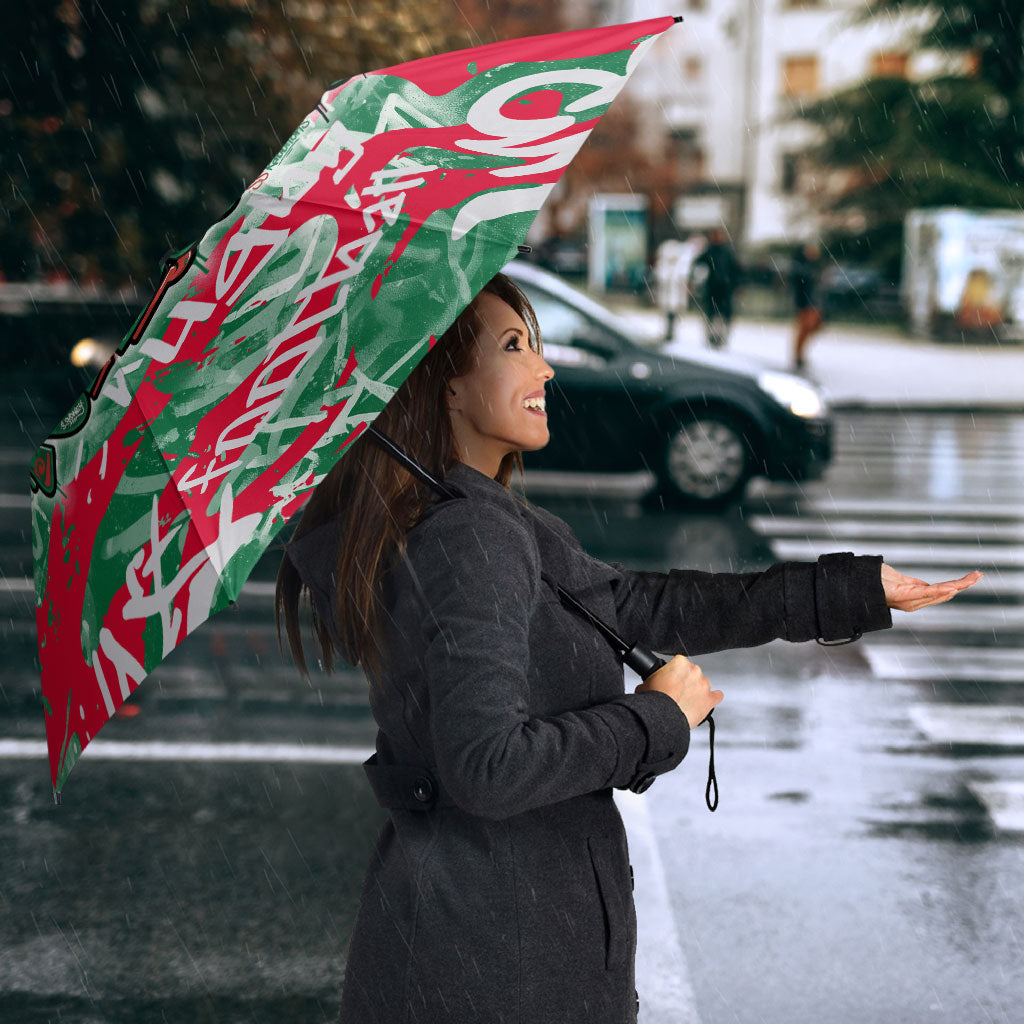 South Sydney Rabbitohs Rugby Umbrella Graffiti Typography Urban Camo Abstract Street Style