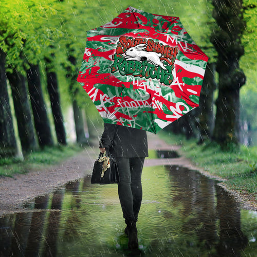 South Sydney Rabbitohs Rugby Umbrella Graffiti Typography Urban Camo Abstract Street Style
