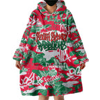 South Sydney Rabbitohs Rugby Wearable Blanket Hoodie Graffiti Typography Urban Camo Abstract Street Style