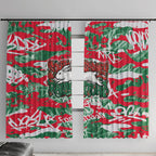 South Sydney Rabbitohs Rugby Window Curtain Graffiti Typography Urban Camo Abstract Street Style